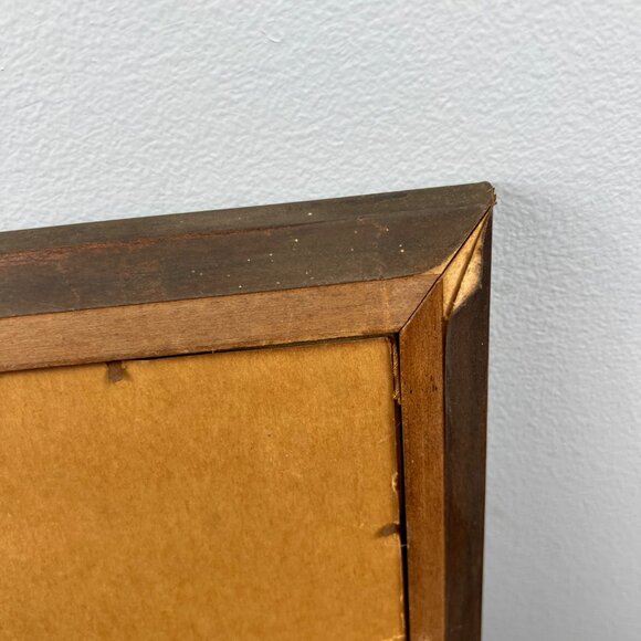 VTG Cross Stitch The Quiet Woman Wood Frame 12x10 Art 18th Cent. Inn Sign - Picture 6 of 10